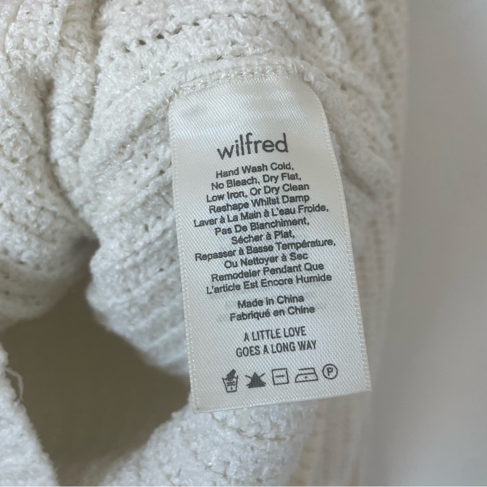 Aritzia Wilfred Essential Chenille Sweater in Oak Cream - Picture 5 of 6